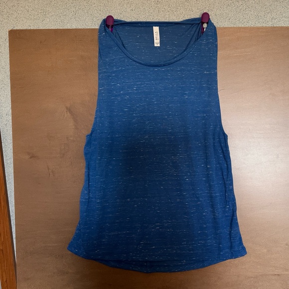 Bella Canvas Tops - Bella Canvas Blue Speckled Racerback Tank Top